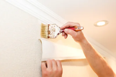 Pose de papier peint à Chives — revêtements muraux et toiles de verre